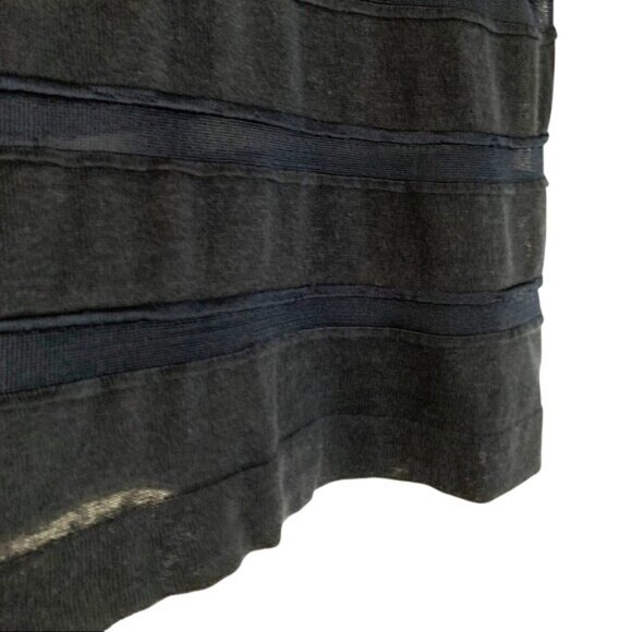 Ann Taylor Loft Navy Blue Lightweight Semi-Sheer Linen Blend Top Women's Medium - Picture 5 of 10